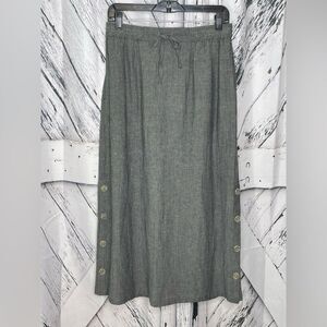 NWT COLDWATER CREEK Gray Midi Skirt S